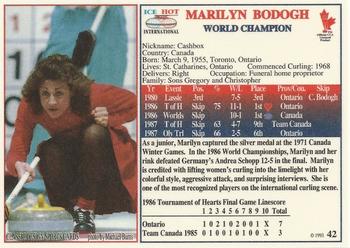 1993 Ice Hot International #42 Marilyn Bodogh Back